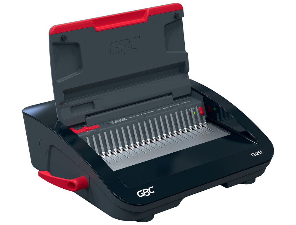 ENCADERNADORA ELETRICA PARA ESPIRAL GBC COMBBIND CB25E PERFURA 25 FOLHAS TAMANHO A4/A5 ENCADERNA 390 FOLHAS