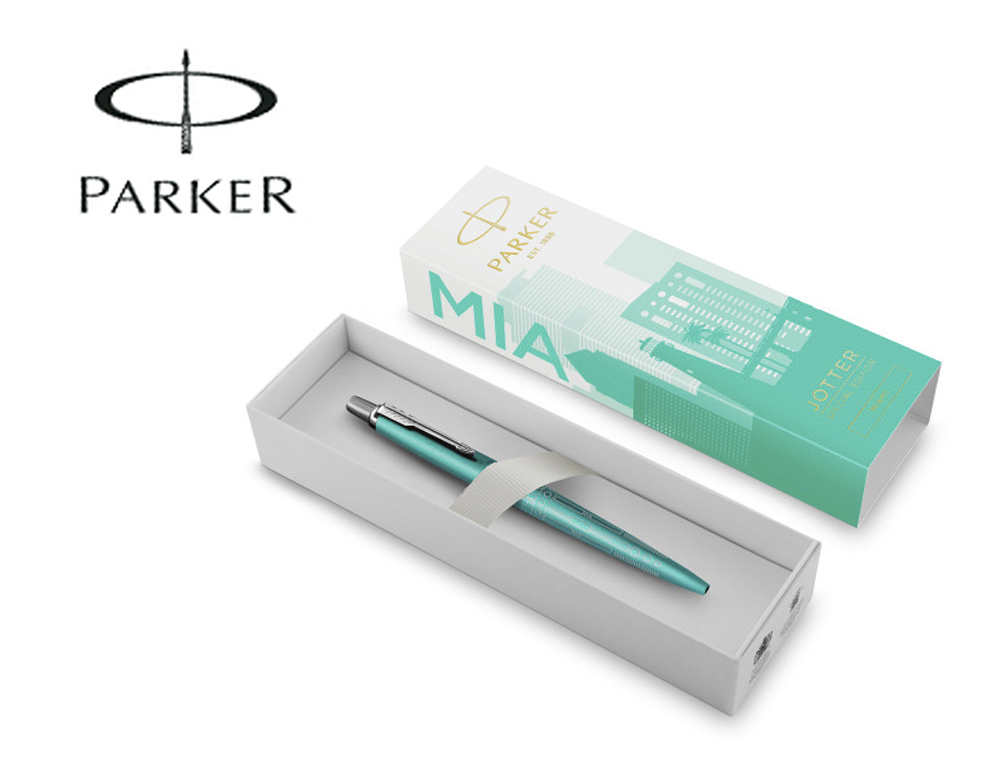 ESFEROGRAFICA PARKER JOTTER EDICAO ESPECIAL GLOBAL ICONES MIAMI TURQUESA
