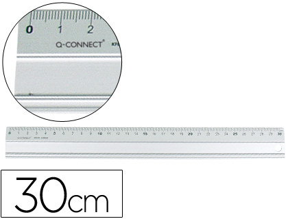 REGUA METALICA ALUMINIO Q-CONNECT 30 CM