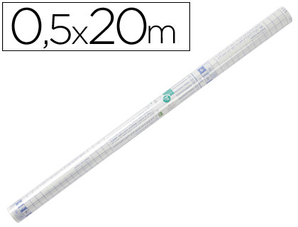 ROLO PLASTICO ADESIVO FORRA LIVROS 0,50 MT X 20 MT 80 MICRONS