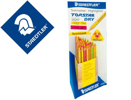 EXPOSITOR DE 48 LAPIS DE COR FLUORESCENTE STAEDTLER TOP STAR DRY