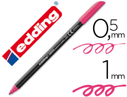 MARCADOR EDDING 1200 PONTA DE FIBRA REDONDA TRACO 1 MM N.20 MAGENTA