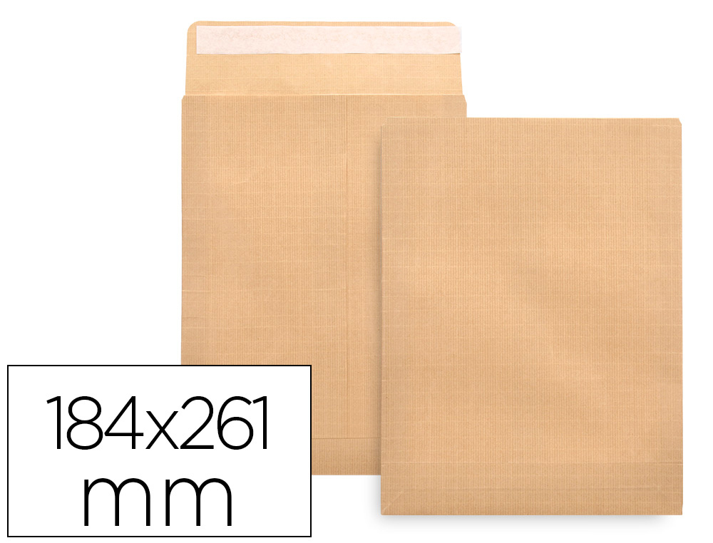 ENVELOPE LIDERPAPEL N.6 BOLSA QUARTO PROLONGADO CASTANHO 184X261 MM TIRA DE SILICONE PACK DE 250 UNIDADES
