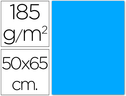 CARTOLINA GUARRO 50X65 CM 185 GR AZUL MALDIVAS