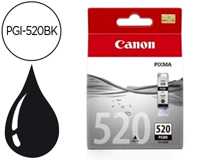 TINTEIRO CANON PGI-520BK PRETO PIXMAIP3600/4600