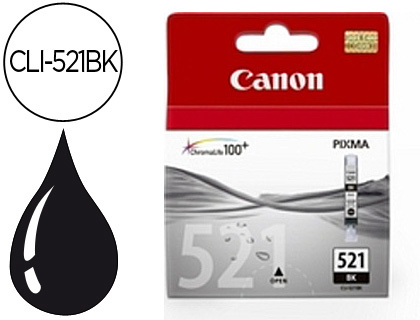 TINTEIRO CANON CLI-521BK PRETOPIXMA MP620/630/980 IP3600/4600