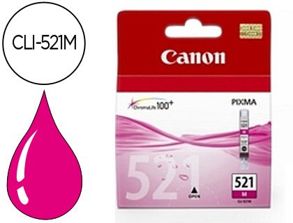 TINTEIRO CANON CLI-521M MAGENTA PIXMA MP620/630/980 IP3600/4600