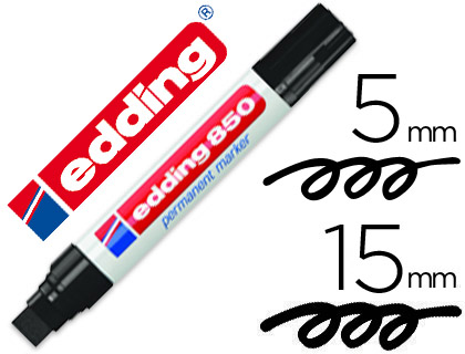 MARCADOR EDDING PERMANENTE 850 PRETO PONTA BISELADA 16 MM