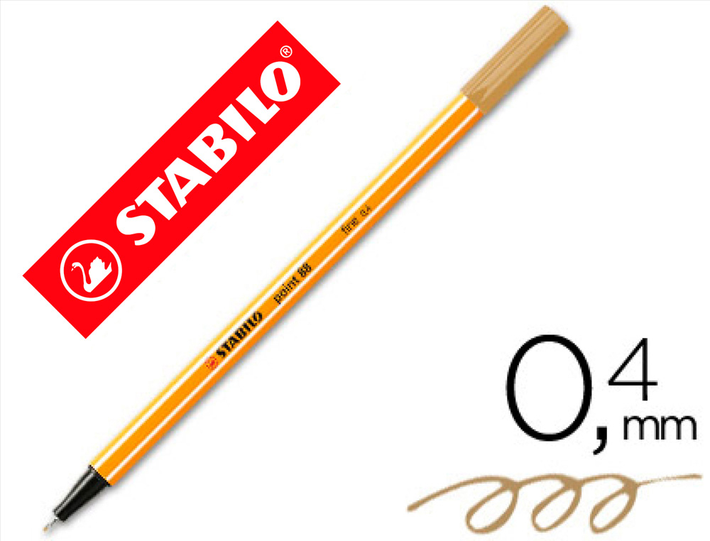 MARCADOR STABILO PONTA DE FIBRA POINT 88 OCRE ESCURO 0,4 MM