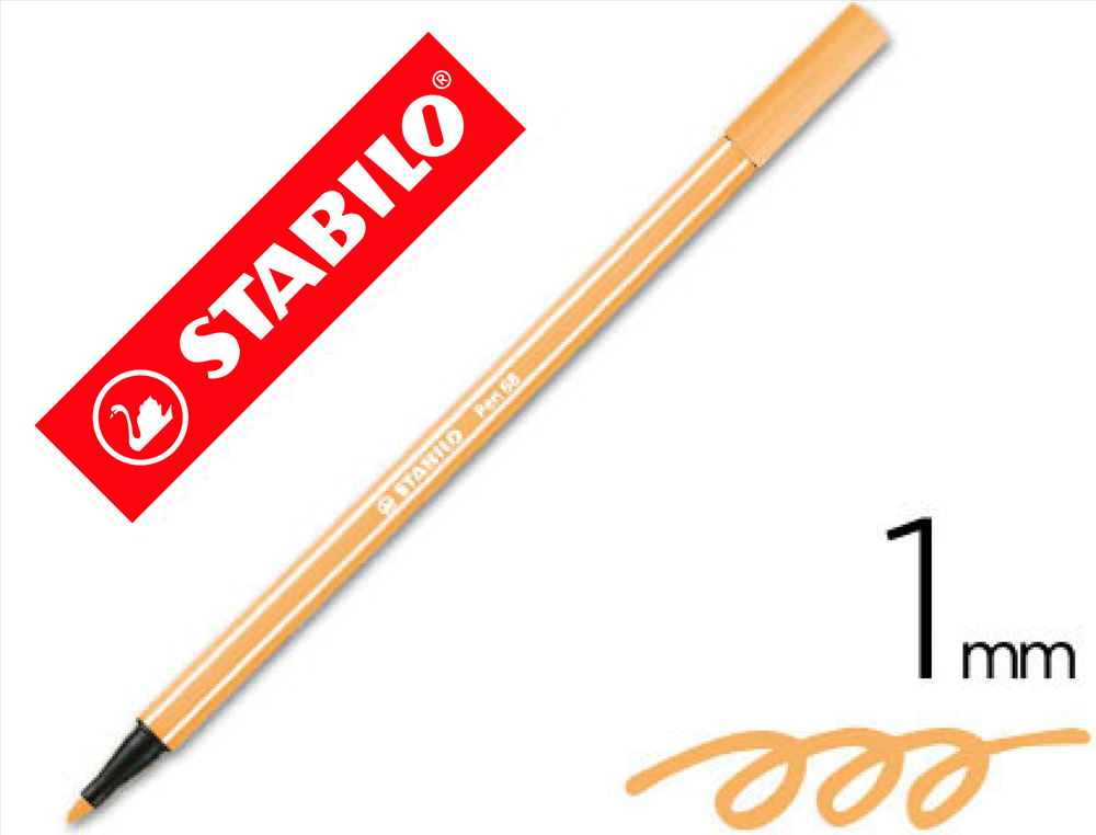 MARCADOR STABILO AGUARELAVEL PEN 68 OCRE ESCURO 1 MM