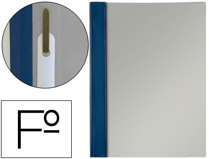 BOLSA DOSSIER ESSELTE FASTENER PVC FOLIO AZUL MARINO