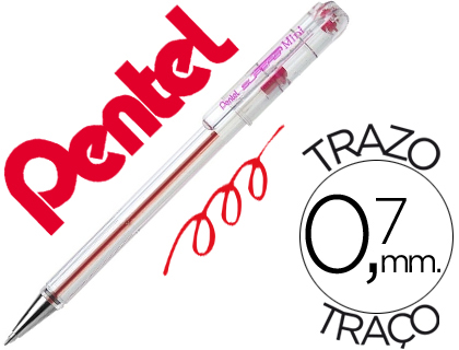 ESFEROGRAFICA PENTEL MINI BK77 ROSA 0,7 MM