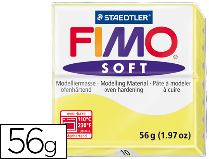 PASTA PARA MODELAR STAEDTLER FIMO SOFT 56 GR COR AMARELO LIMO