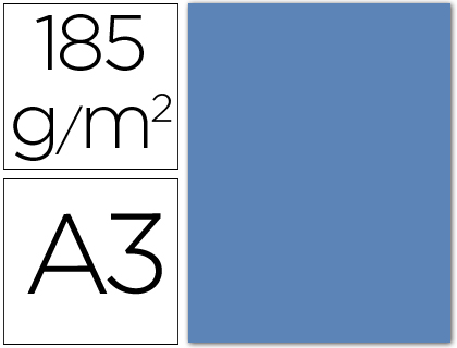 CARTOLINA GUARRO DIN A3 AZUL MALDIVAS 185 GR PACK DE 50 FOLHAS