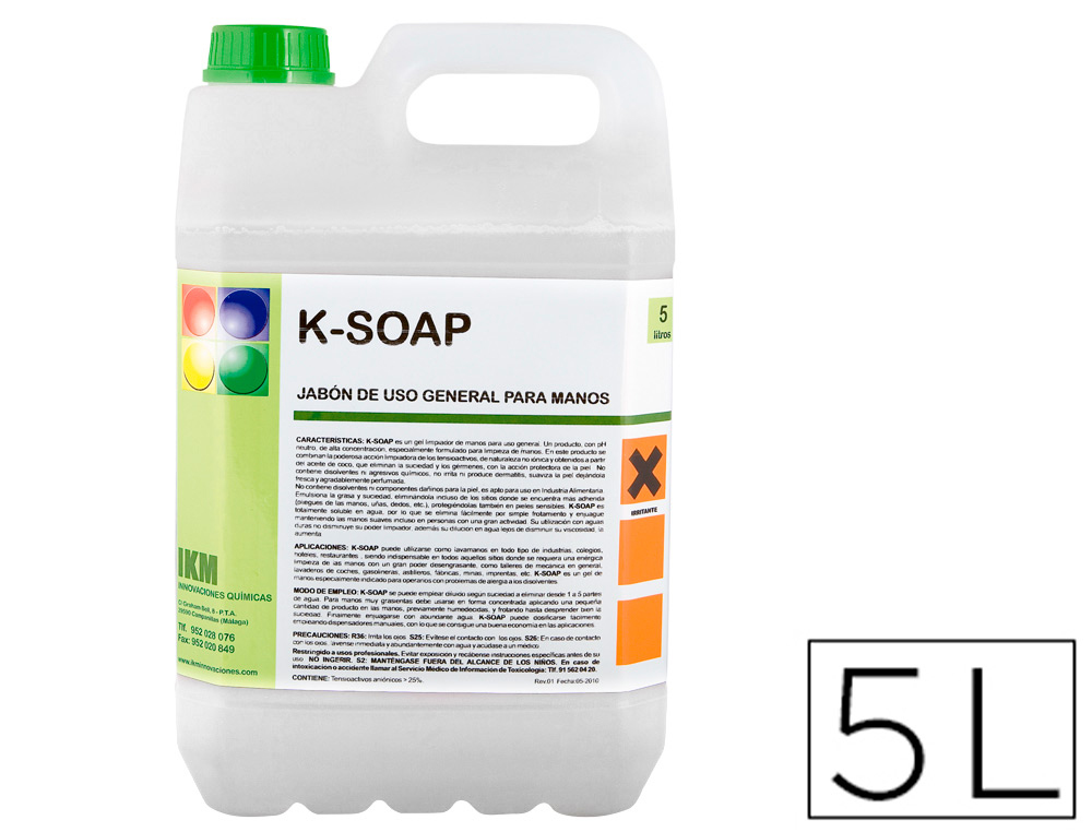 GEL PARA LIMPEZA DE MAOS 5 L