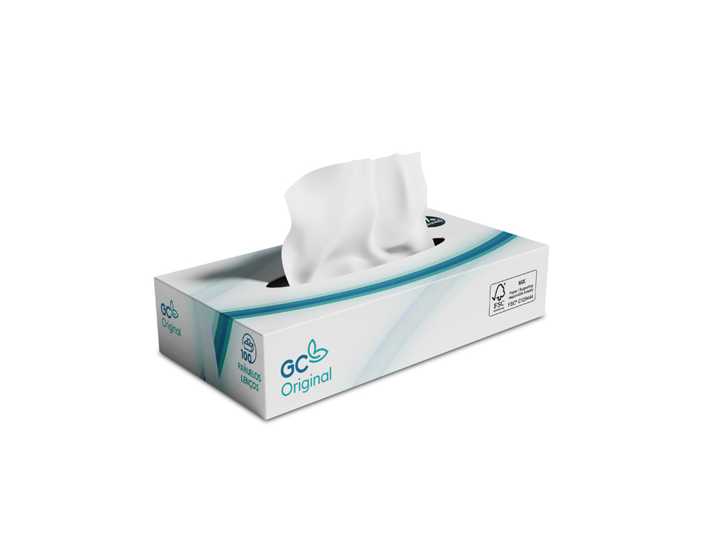 LENCOS DE PAPEL TISSU 2 CAPAS 21X20,7 CM CAIXA DE 100 UNIDADES