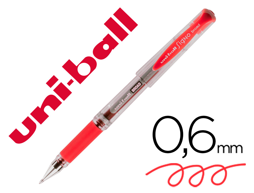 ESFEROGRAFICA UNI-BALL UM-153 SIGNO BROAD VERMELHO 1 MM TINTA GEL