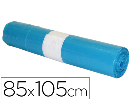 SACO DE LIXO INDUSTRIAL AZUL 85X105CM GALGA 110 ROLO DE 10 UNIDADES