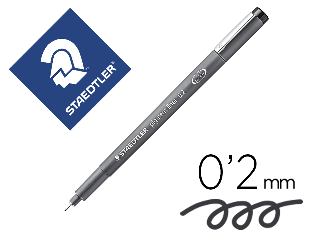 MARCADOR STAEDTLER CALIBRADO MICROMETRICO 308 PRETO 0,2 MM RESISTENTE A AGUA
