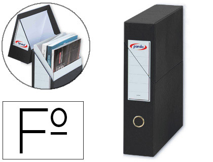 CAIXA DE TRANSFERENCIAS PARDO CARTAO FORRADO OLLAO LOMBADA DIN A4 80 MM COR PRETO 335X250X80 MM