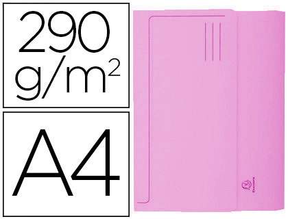 CLASSIFICADOR EXACOMPTA EM CARTOLINA COM BOLSA DIN A4 ROSA 290 GR