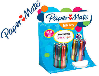 ESFEROGRFICA PAPER MATE INKJOE RETRTIL GEL PEN TRAO 0,7 MM EXPOSITOR DE 60 UNIDADES CORES SORTIDAS