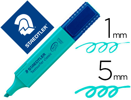 MARCADOR STAEDTLER TEXTSURFER CLASSIC 364 FLUORESCENTE TURQUESA