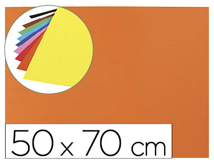 GOMA EVA ONDULADA LIDERPAPEL 50X70CM 2,2MM DE ESPESSURA LARANJA
