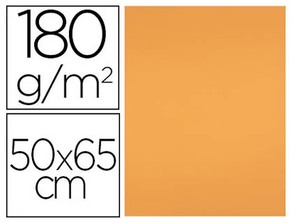 CARTOLINA LIDERPAPEL 50X65 CM 180 GR TANGERINA