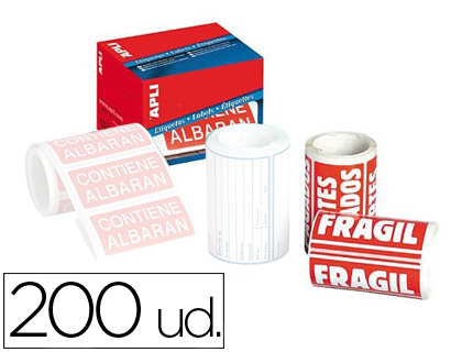 ETIQUETAS APLI FRAGIL 50X100 MM ROLO COM 200 UNIDADES