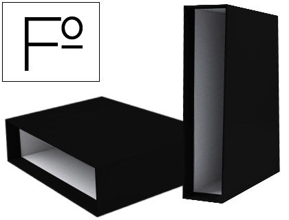 CAIXA PARA PASTA DE ARQUIVO LIDERPAPEL CARTAO FOLIO DOCUMENTA LOMBADA 82MM COR PRETO
