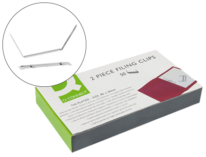 ENCADERNADOR FASTENER Q-CONNECT PRATEADO CAIXA DE 50 UNIDADES