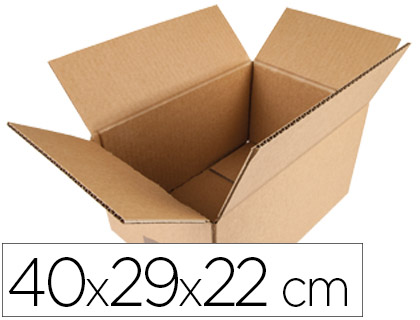CAIXA PARA EMBALAR Q-CONNECT AMERICANA MEDIDAS 400X290X220 MM ESPESSURA CARTAO 5 MM