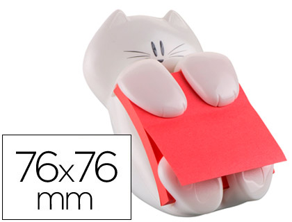 DISPENSADOR BLOCO DE NOTAS ADESIVAS POST-IT Z NOTE GATO 76X76 MM