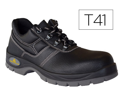 SAPATO DELTAPLUS EM PELE GRAVADA SOLA INJETADA PU BIDENSIDADE COR PRETO FORMATO 41