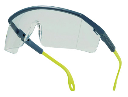 OCULOS DELTAPLUS DE PROTECAO POLICARBONATO MONOBLOQUE INCORO COR CINZA-AMARELAS UV400