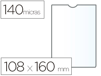 BOLSA CATALOGO ESSELTE PLASTICO 140 MICRONS MEDIDAS 108X160 MM