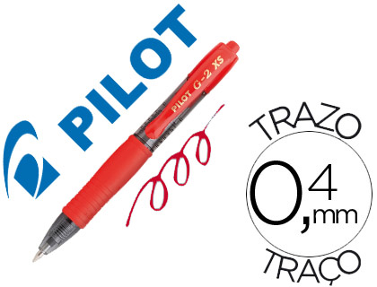 ESFEROGRAFICA PILOT G-2 PIXIE VERMELHA TINTA GEL RETRATIL PEGA DE BORRACHA