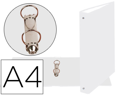 PASTA EXACOMPTA DE 2 ANEIS 30MM REDONDOS DIN A4 CARTAO FORRADO BRANCO