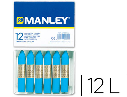 LAPIS DE CERA MANLEY UNICOLOR AZUL COBALTO N? 20 CAIXA DE 12