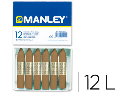 LAPIS DE CERA MANLEY UNICOLOR TERRA SOMBRA TOSTADA N? 68 CAIXA DE 12