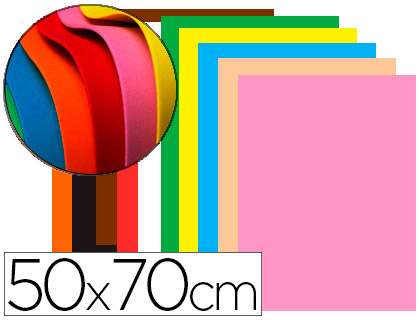 GOMA EVA LIDERPAPEL 50X70 CM 60GR 1,5 MM ESPESSURA CORES SORTIDAS