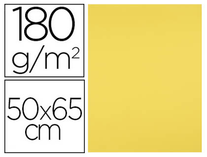 CARTOLINA LIDERPAPEL 50X65 CM 180 GR AMARELO LIMAO PACK DE 25 UNIDADES