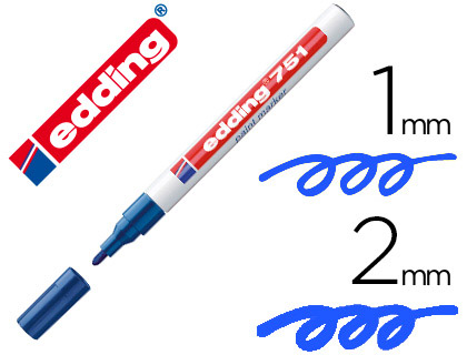 MARCADOR EDDING PONTA FIBRA 751 AZUL PONTA REDONDA 1-2 MM