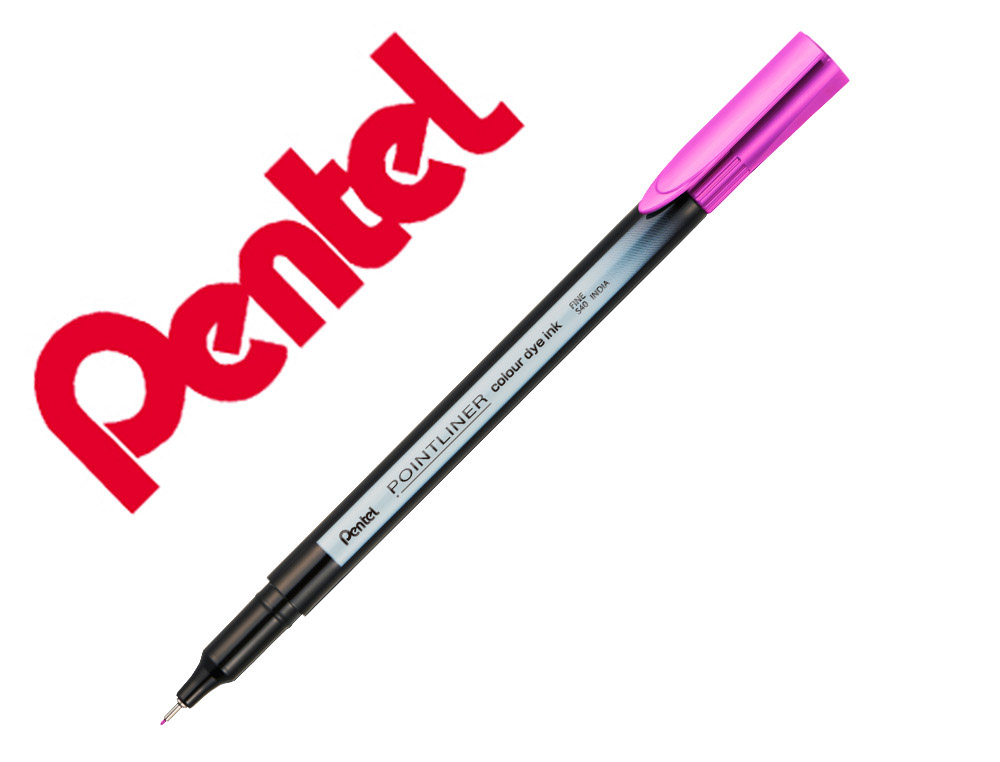 MARCADOR PENTEL DE FIBRA POINTLINER FUCSIA 0,4 MM