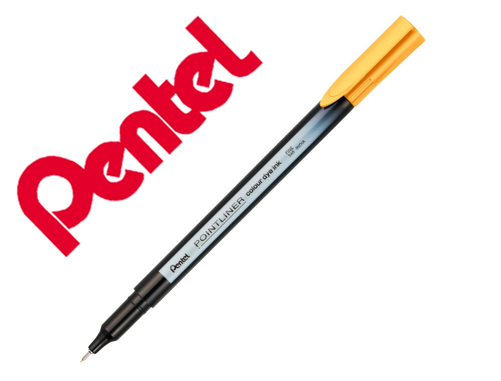 MARCADOR PENTEL DE FIBRA POINTLINER AMARELO OCRE 0,4 MM