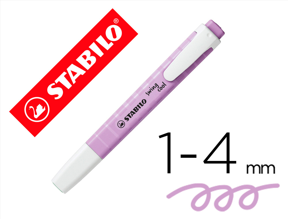 MARCADOR FLUORESCENTE STABILO SWING COOL PASTEL VIOLETA