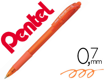 ESFEROGRAFICA PENTEL RETRATIL BX417 COR LARANJA