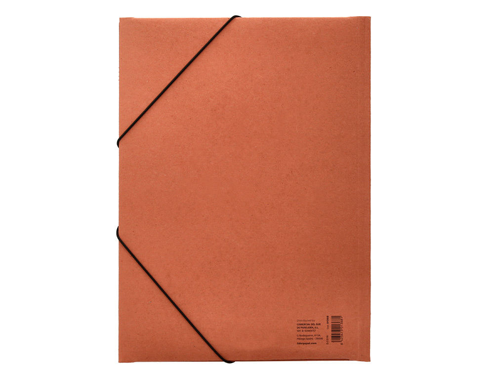 PASTA DE ELASTICOS LIDERPAPEL, FOLIO, COM ABAS, COURO