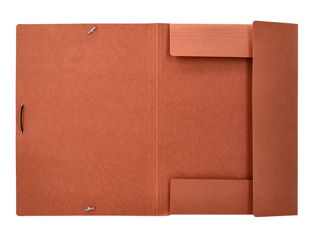 PASTA DE ELASTICOS LIDERPAPEL, FOLIO, COM ABAS, COURO